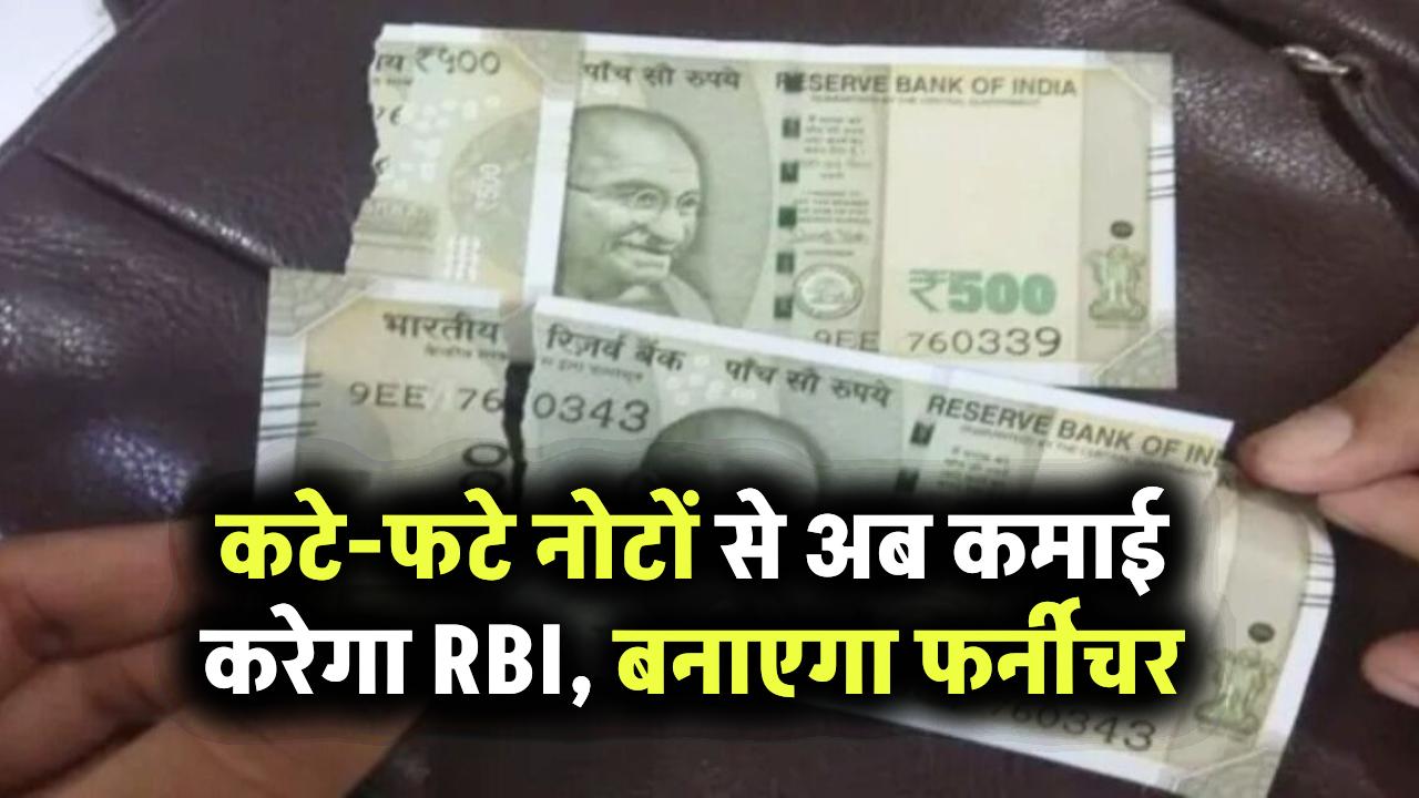 कटे-फटे नोट भी अब कमाएंगे पैसा! RBI बना रहा है कुर्सी-टेबल, जानें पूरी योजना
